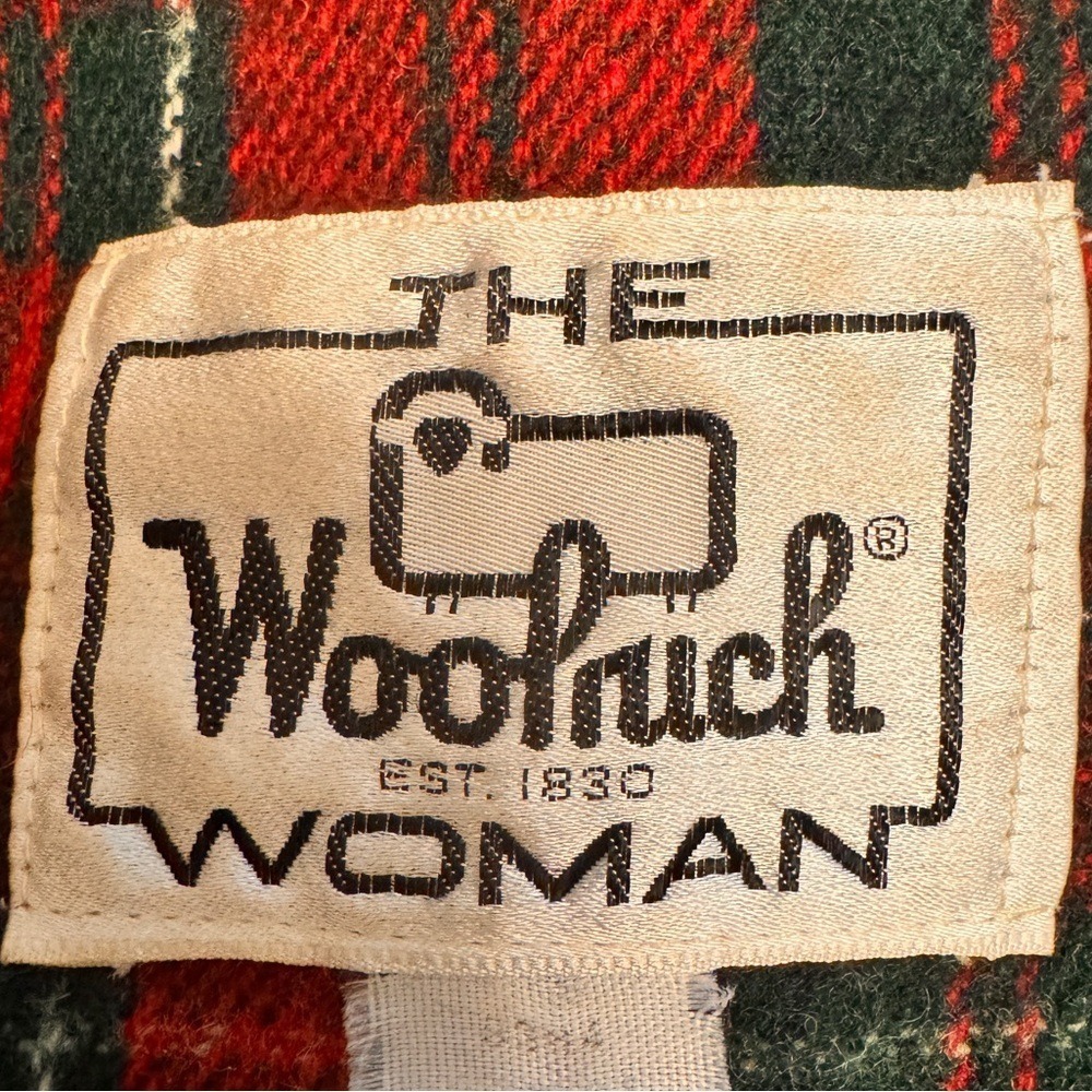 Woolrich Vintage Hooded Field Jacket Tan Plaid Lined Utility Coat Women L XL EUC - Picture 13 of 16